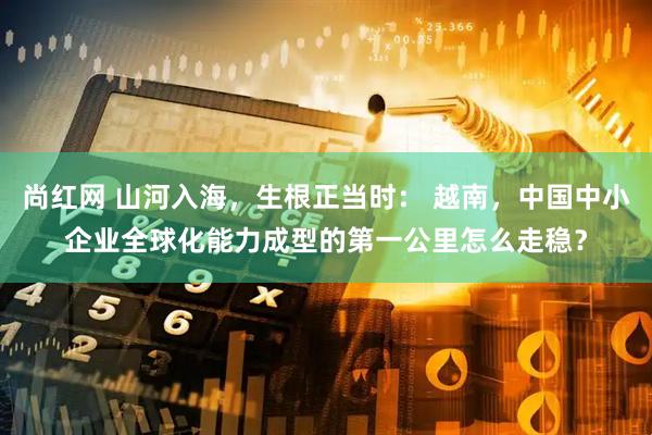 尚红网 山河入海，生根正当时： 越南，中国中小企业全球化能力成型的第一公里怎么走稳？